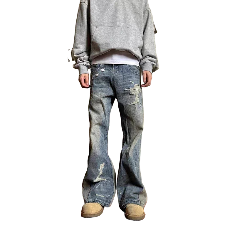 'DECONSTRUCTED' FLARED DENIM