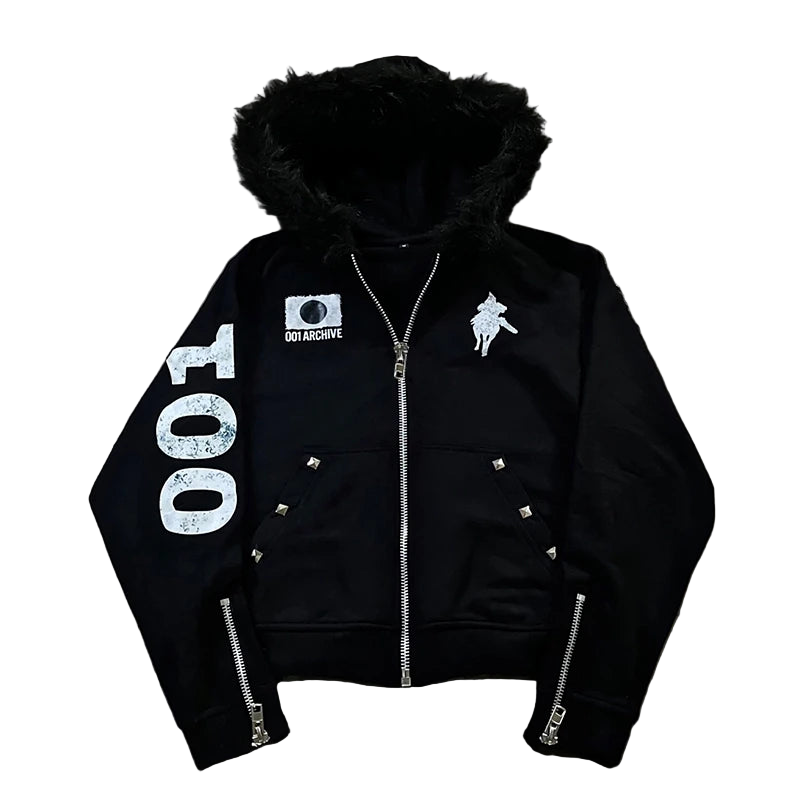 ‘JAPAN‘ FUR HOODIE