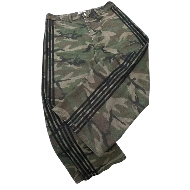 'STRIPE CAMO' BAGGY JEANS