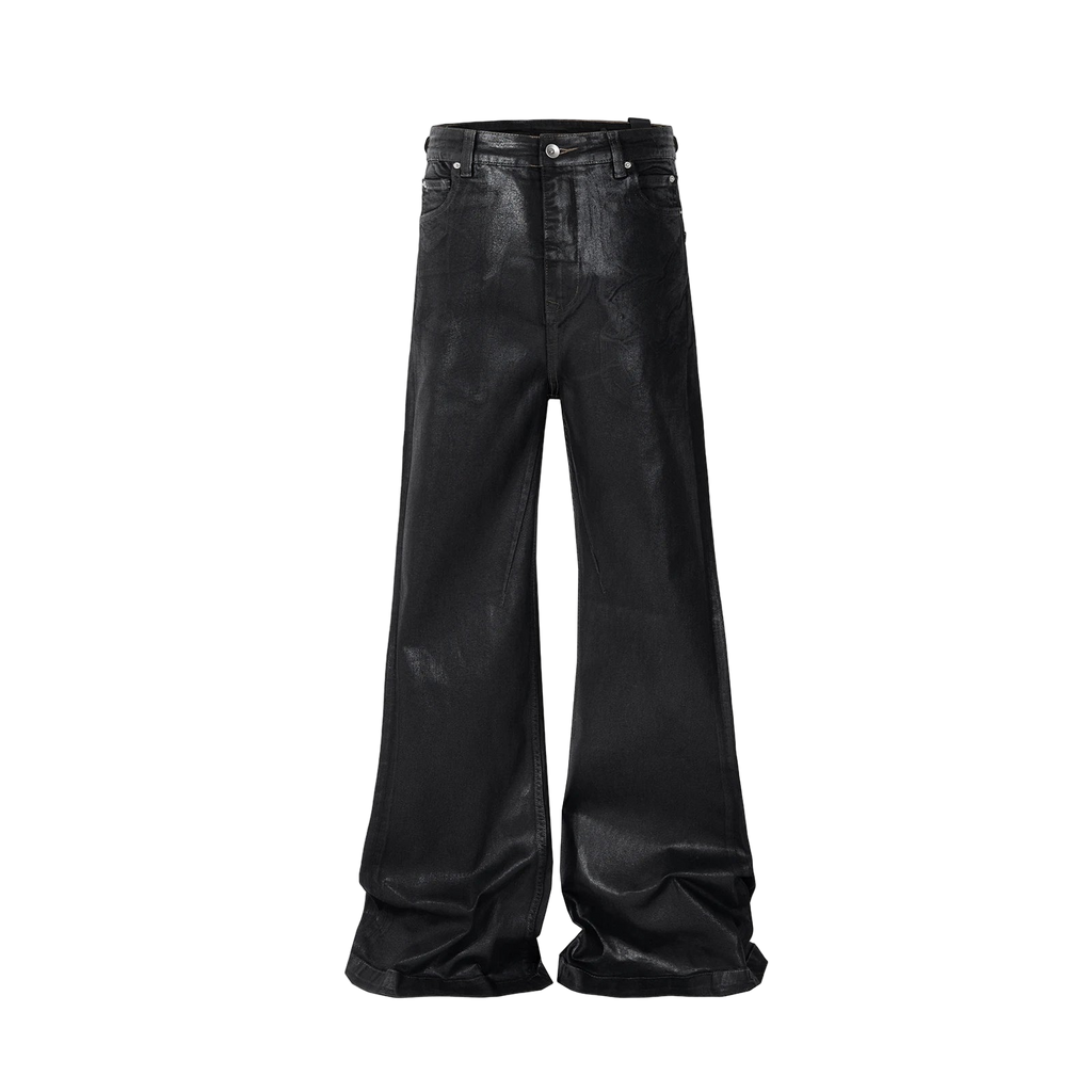 "RICKI" FLARED WAXED DENIM